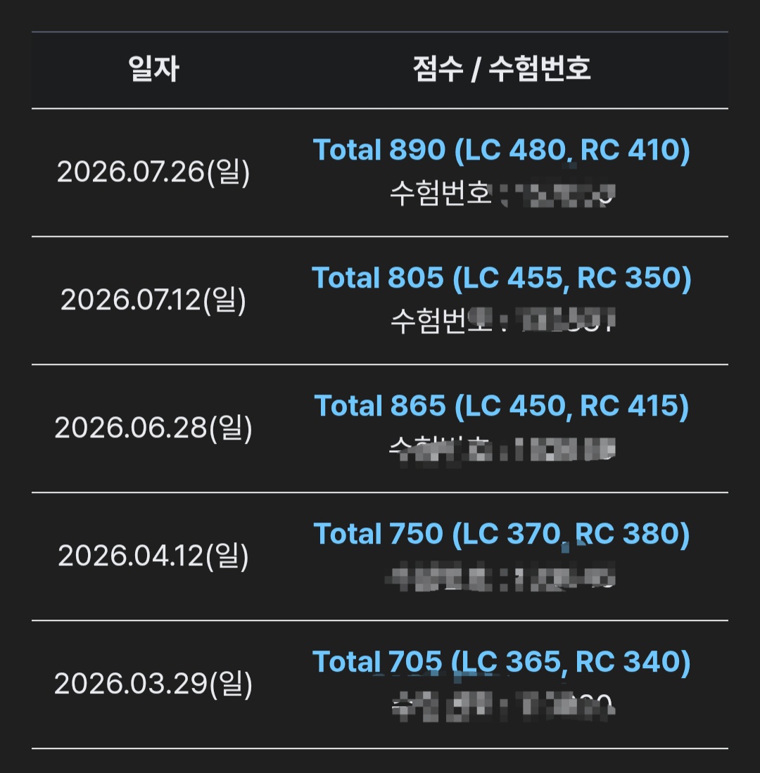 해커스영어 토익후기게시판