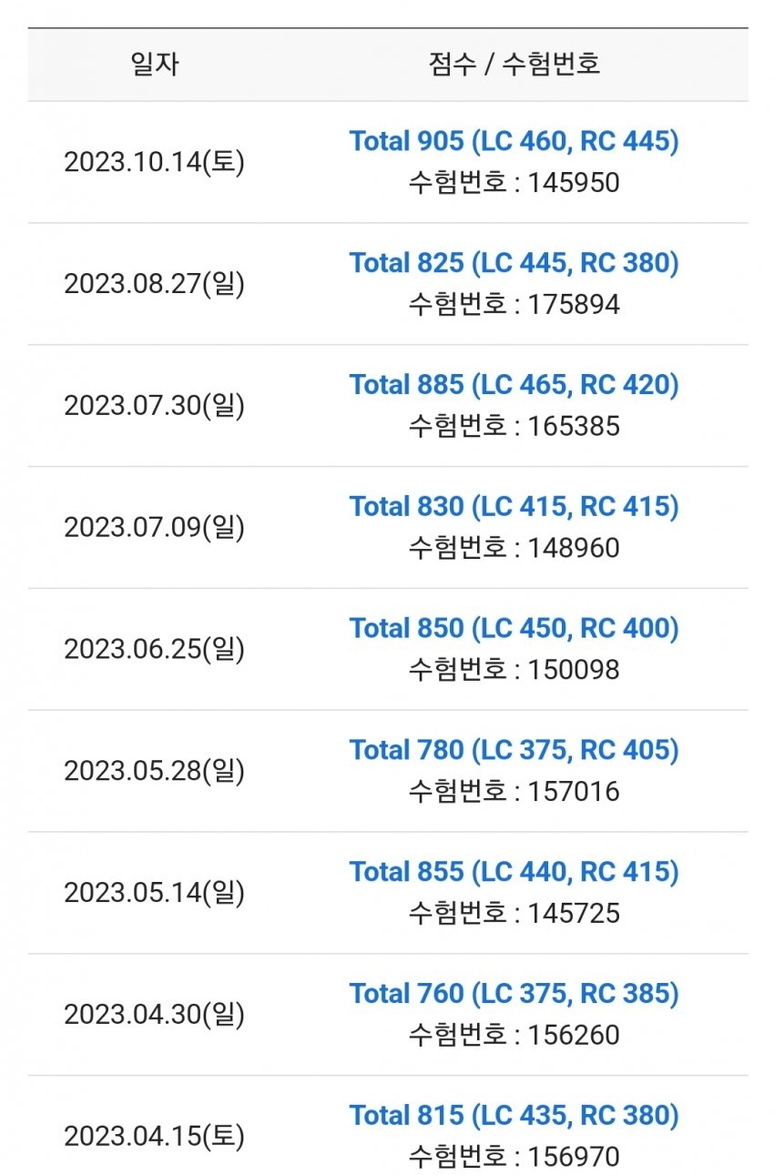 해커스영어 토익후기게시판